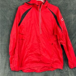 Red Windbreaker Jacket